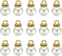 Vista 12 de PATIKIL 100 cuentas de perlas de perlas de imitación con diamantes de imitación DIY para hacer joyas, pulseras y aretes Plateado blanco