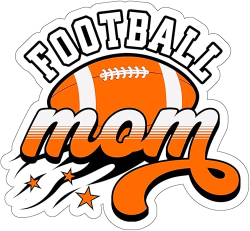Calcomanía de vinilo de fútbol para mamá, pequeña, impermeable, para botella de agua, taza, pasaporte, libro de recortes, cuaderno, portátil, vaso,
