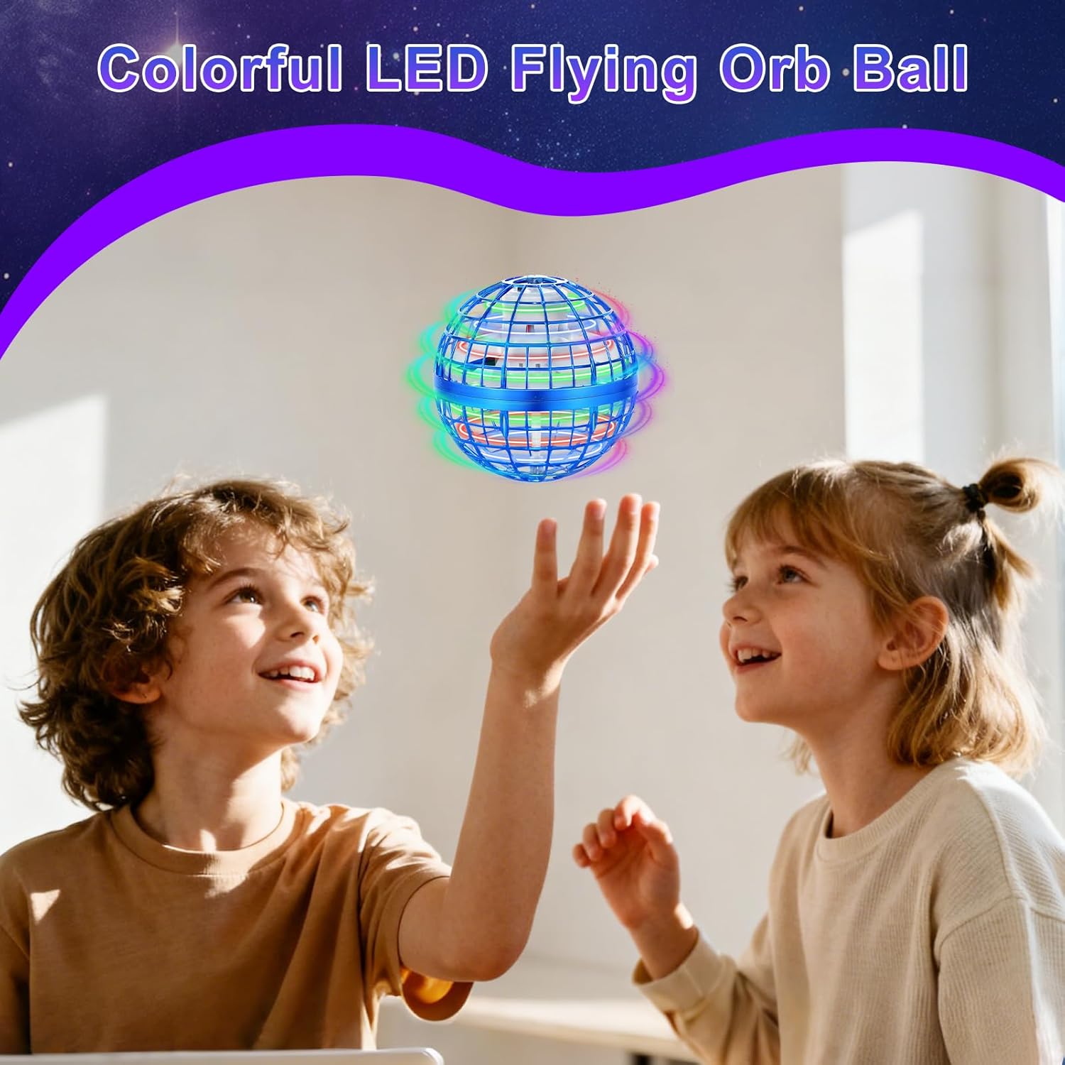 OFUN Flying Orb Ball Toys 2025 - Hover Ball Cosmic Globe Boomerang, Hand Controlled Drone Orbit, Cool Spinning Outdoor Toys Gifts for 6 7 8 9 10+ Year Old Boys Girls Teens Adults - Image 6