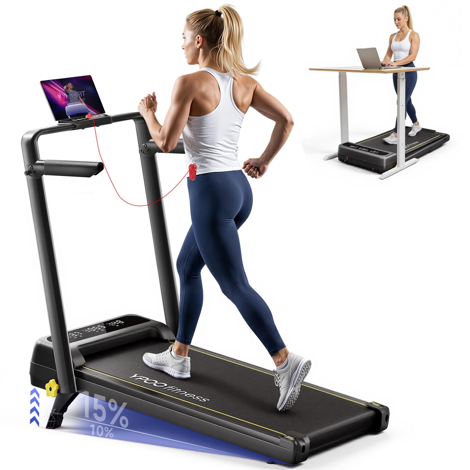 YPOO Foldable Treadmill with Incline