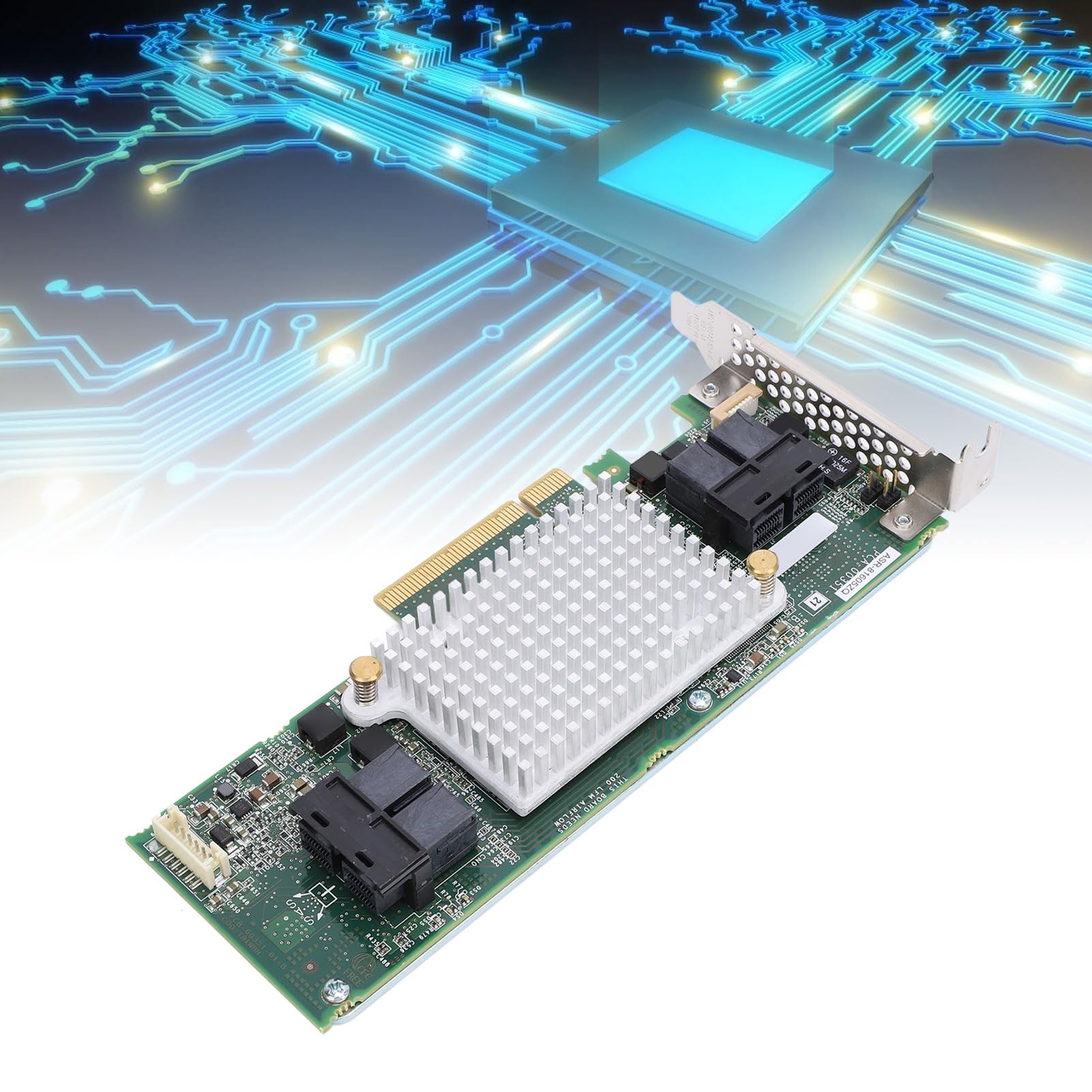 Scheda Controller SAS ASR 81605ZQ per Trasferimento Dati Ad Alta velocità con Cache da 1 GB e 16, Ideale per Server Aziendali