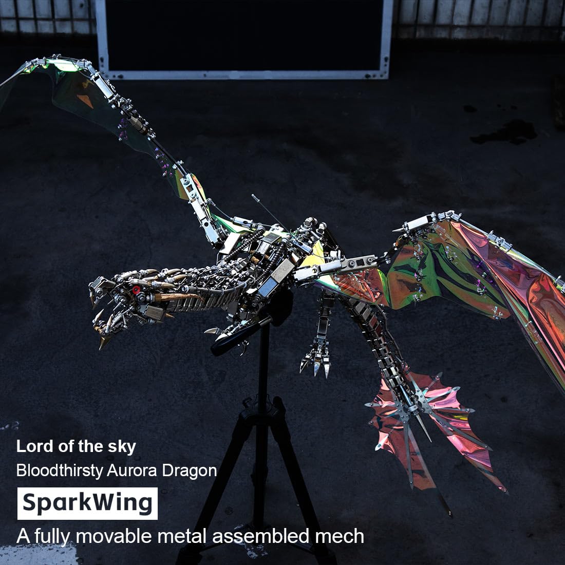 Zestawy metalowych puzzli 3D – krwiożercze smoki zorzy polarnej, zestawy łamigłówek dla dorosłych do budowania, mechaniczne puzzle metalowe – 3000 elementów