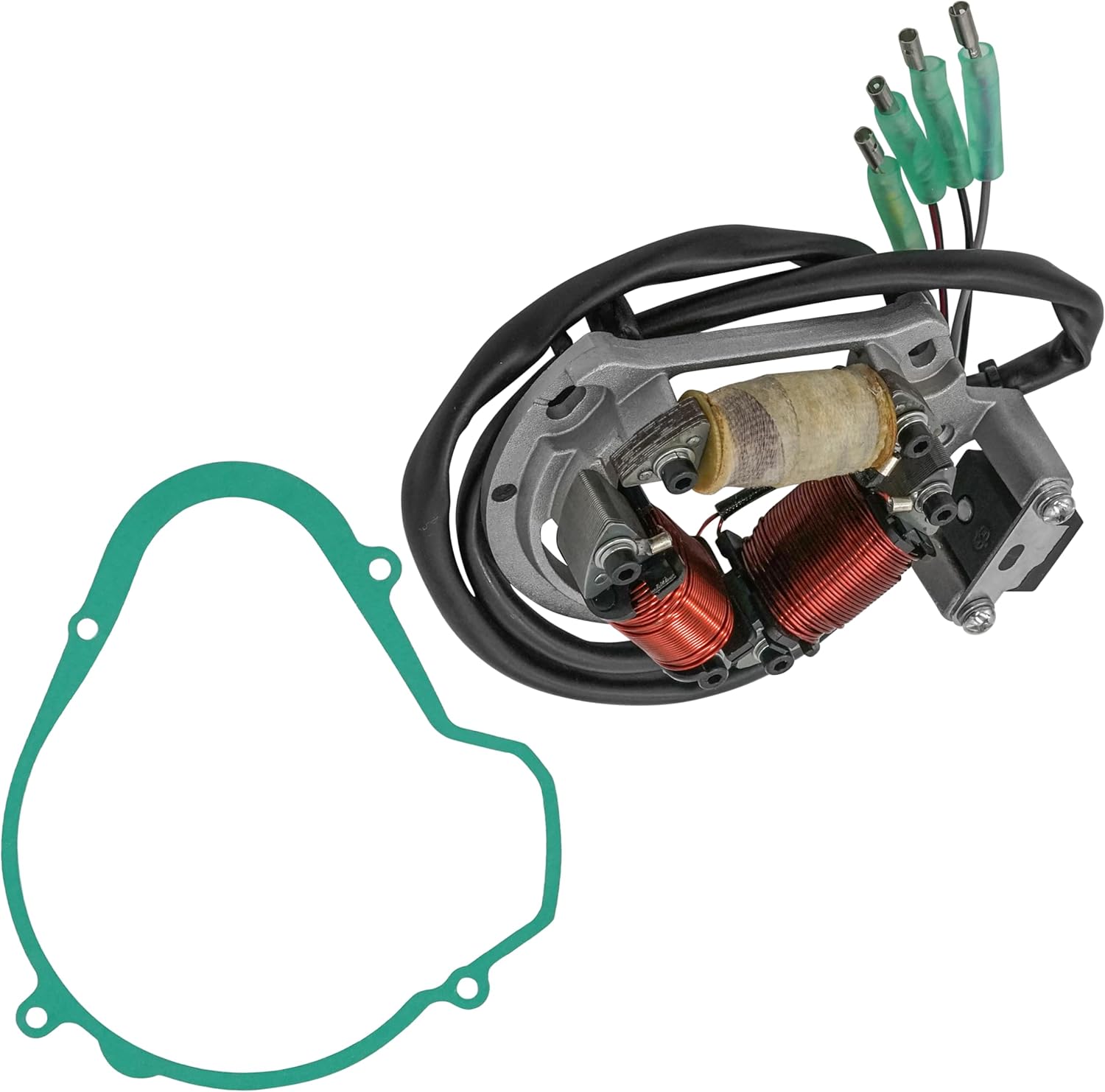 Caltric Stator And Gasket Compatible With Suzuki LT250R Quadracer 250 2X4 1985 1986