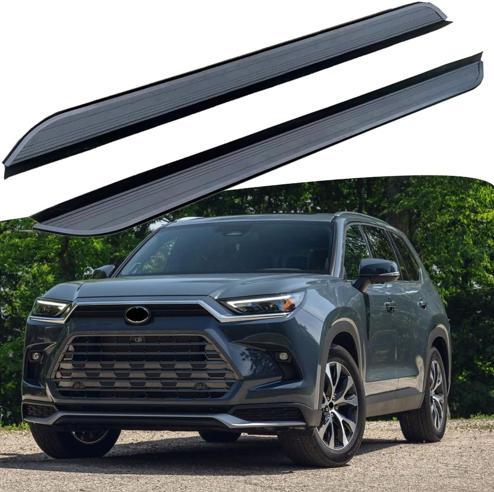 2PCS Aluminum Black Running Boards fits for Toyota Grand