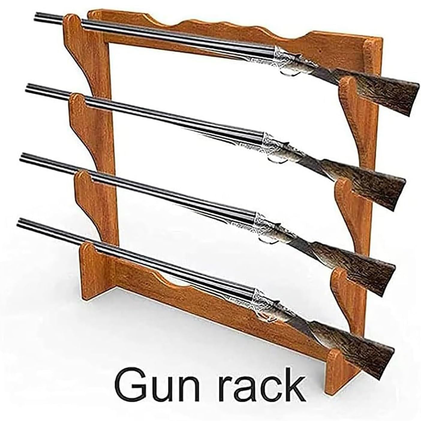 Amazon.co.jp: 壁掛けライフルラック、木製自立ガンディスプレイラック