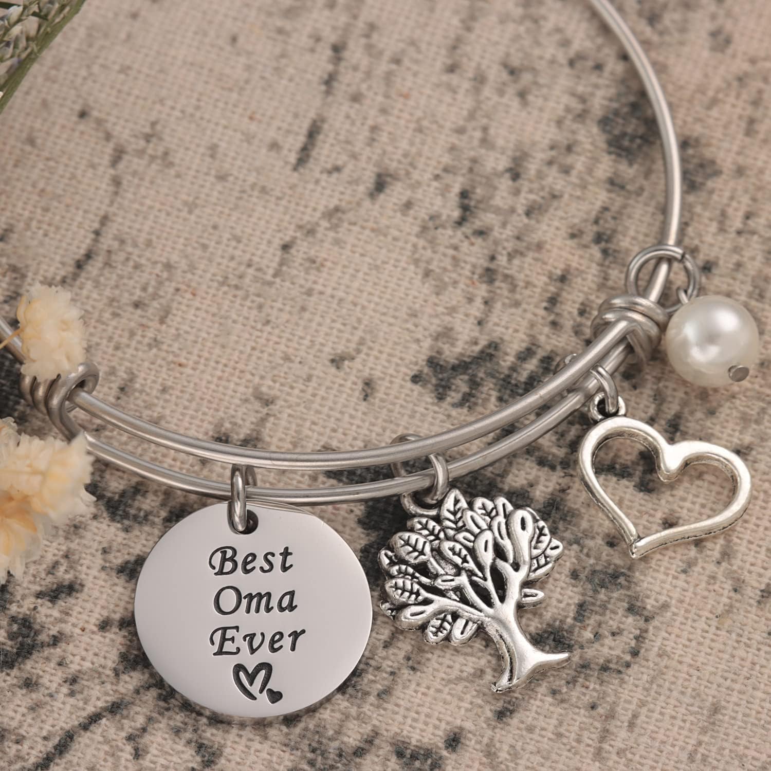 Oma Gifts for Grandma Women Birthday Bracelet in German Xmas Present from Grandkids Granddaughters Worlds Best Oma Bracelets - Image 6