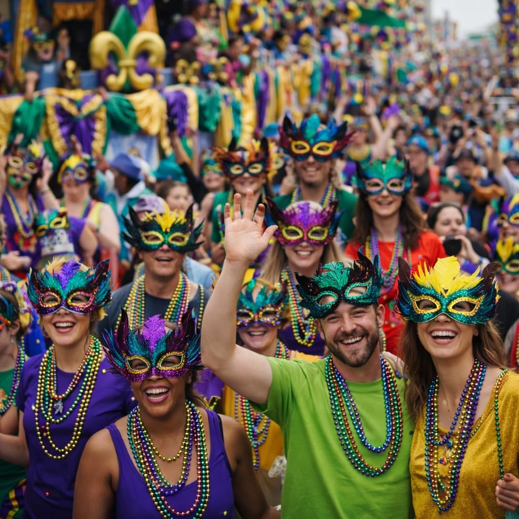 4E's Novelty 24 Pack Purple Green Gold Beads Necklaces, Mardi Gras Beads Bulk Party Supplies Festival Parade Throws Dress Up accessories - Image 2