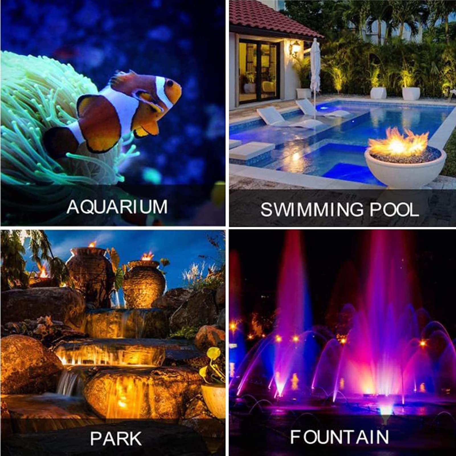 RGB Unterwasser Teichscheinwerfer - LED Ring Brunnen Licht, Mittleres Loch IP68 wasserdichte Niederspannungs-Farbwechsel-Tauchleuchten, Für Brunnenbecken, Unterwasser, Teich(Ac(24V),12W)