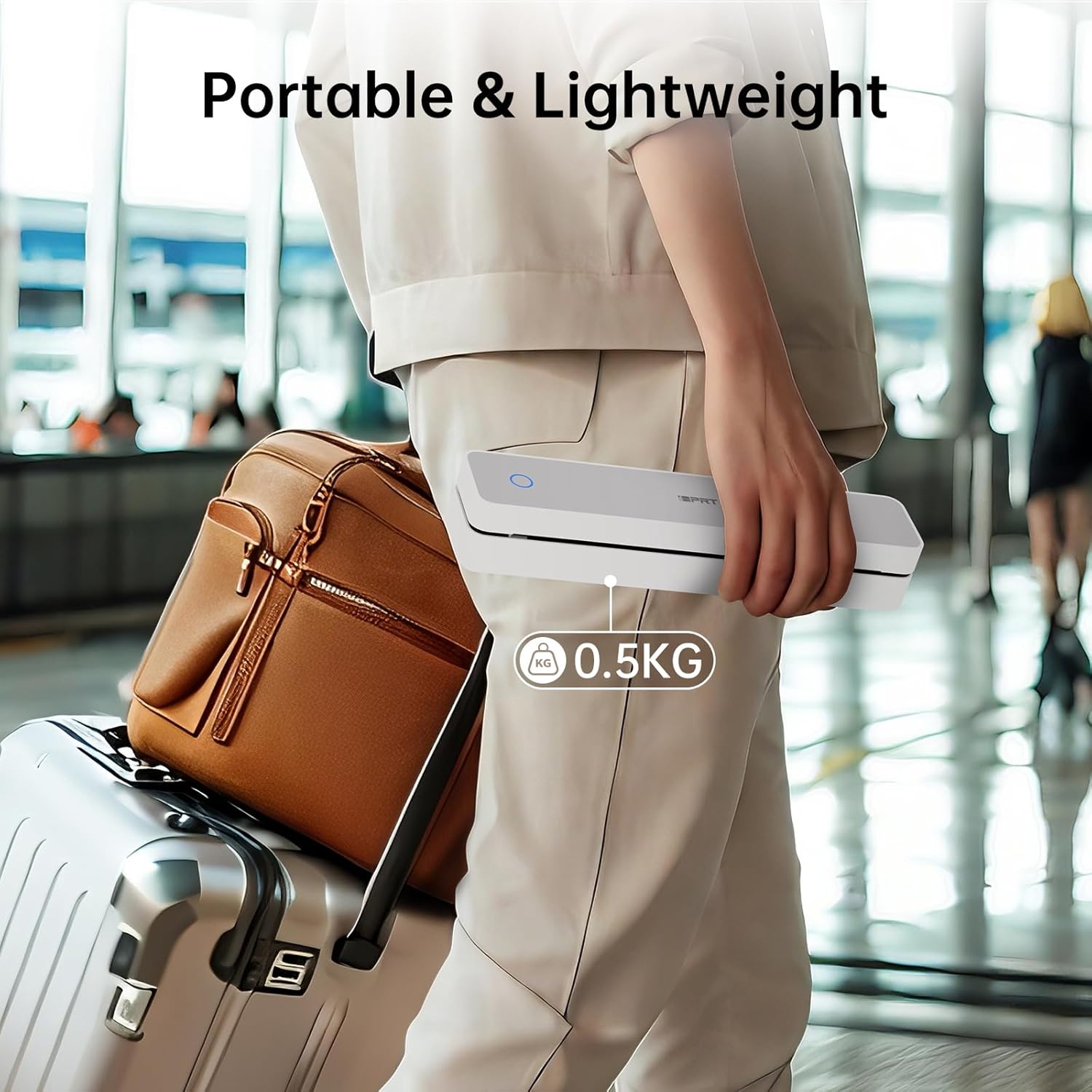 iDPRT Portable Thermal Printers Small Compact Inkless Wireless Printer for Home, Office & Vehicles, 300DPI, Support 8.5" x 11" Length US Letter A4&A5 Size, for Smartphone, PC, Black White Printing Grey image 4 of 8 B0DYJCWC8K