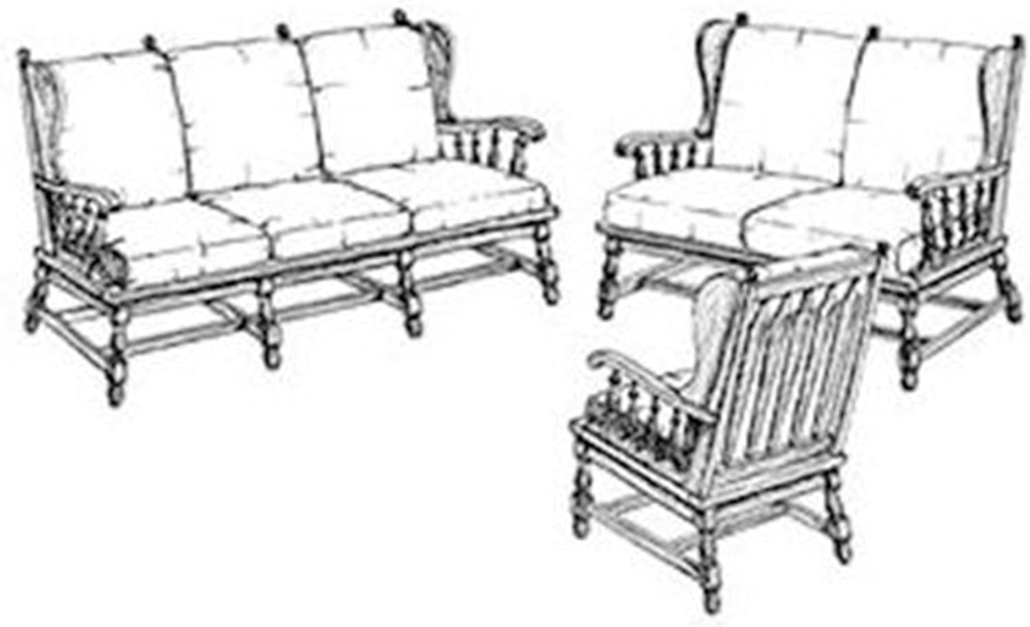 WOODCRAFT Project Paper Plan to Build Sofa, Chair and Loveseat - Material Not Included