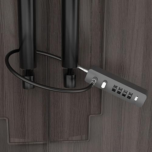 MeBantoo Cerradura de cable de combinación, cerraduras de cuerda de cable pequeñas de acero de 23.6 pulgadas con combinación de 4 dígitos, código