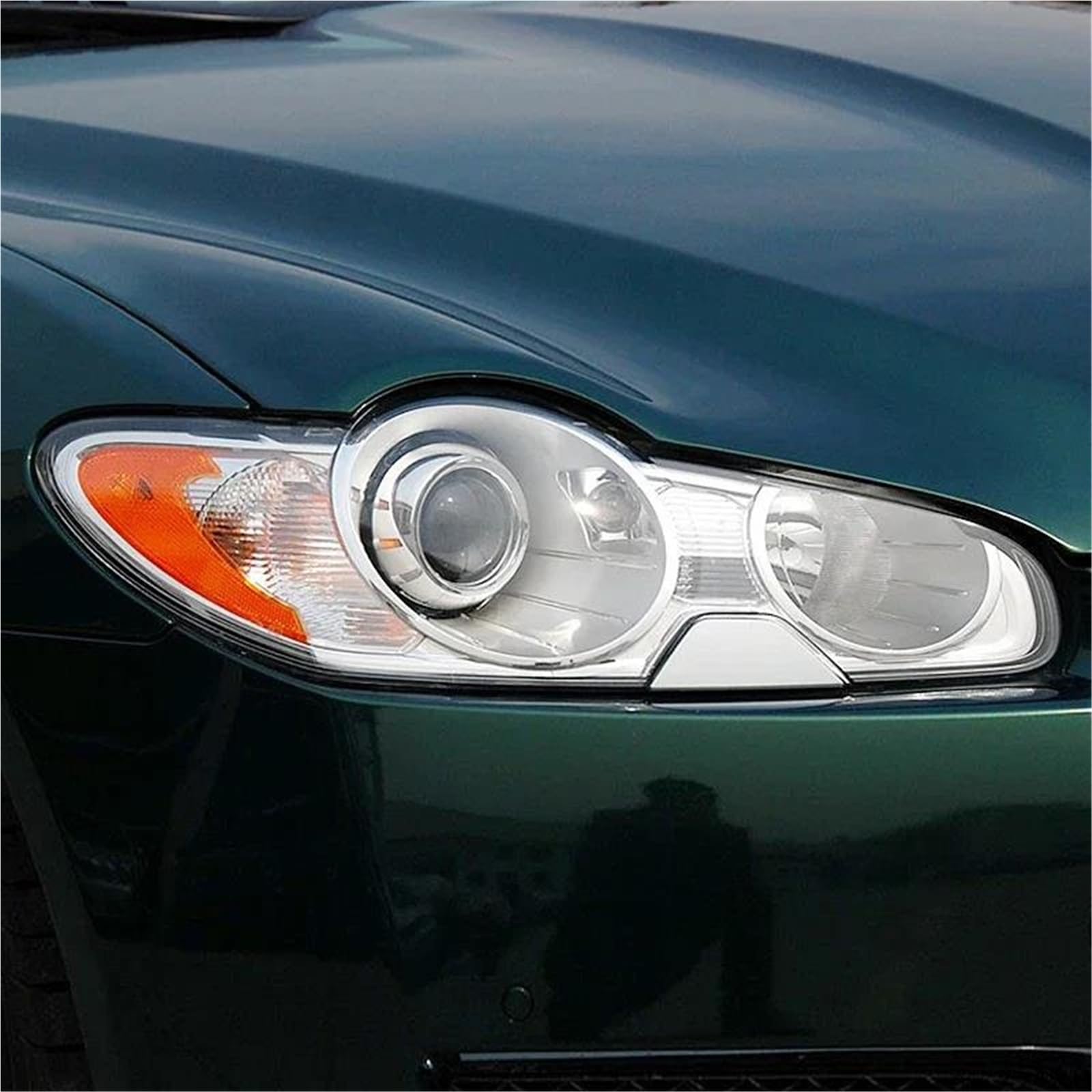 paralume Coprilente In Vetro Trasparente Per Alloggiamento Fari Auto Per Jaguar XF 2008 2009 2010 2011 X250(Right)
