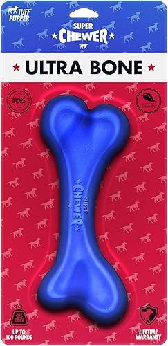 Miniatura 6 de SuperChewer - Juguete resistente de hueso de perro  Reemplazo de por vida  Caucho natural fuerte  Gran juguete para buscar perros  Juguetes