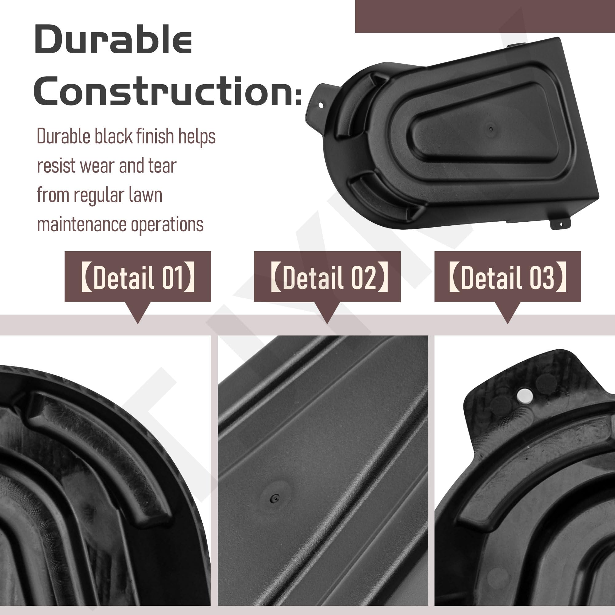 Paquete de 2 fundas para cinturón de cubierta 108-7890 de 50 pulgadas, color negro, compatible con Toro 74370, 74372, 74373, 74374, 74375 y Ex-Mark Quest E S Series QT24KA501, QTE691KA501,