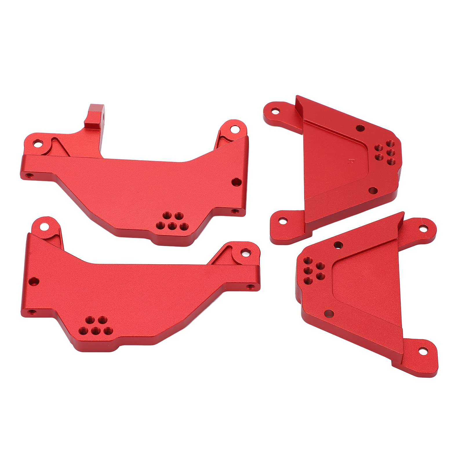 RC Shock Hoops CNC mecanizado reemplazable aleación de aluminio torres de choque delanteras traseras para Axial 1/6 SCX6 (Roja)