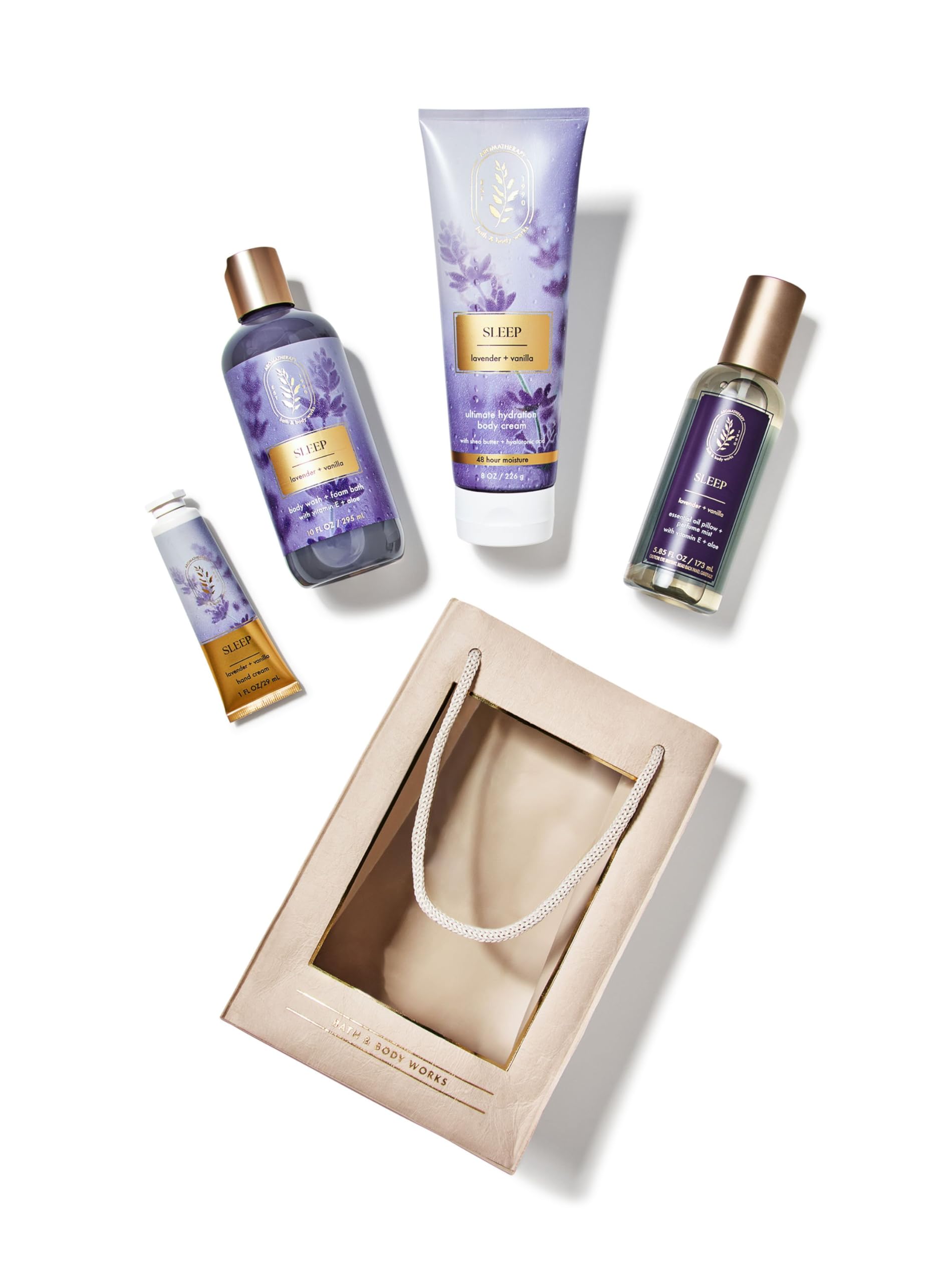 Bath & Body Works Lavender Vanilla Gift set | Bath Sets & Kits | Set of 4 | Gender - Unisex