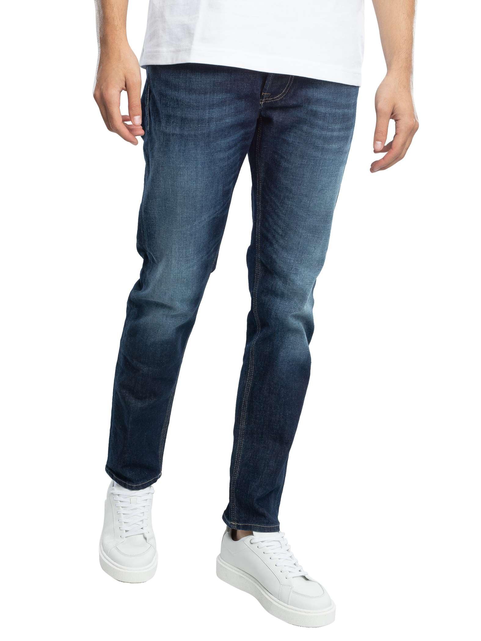 REPLAY Herren Jeans Willbi Regular-Fit, Blau (Dark Blue 007-4), 34W / 30L