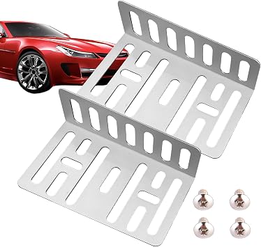 Double DIN Installation Dash Kit, Car Stereo Radio Metal Mounting Bracket, Universal Car Stereo Mounting Frame W/Screws, 3.15x1.88x0.94 Inches