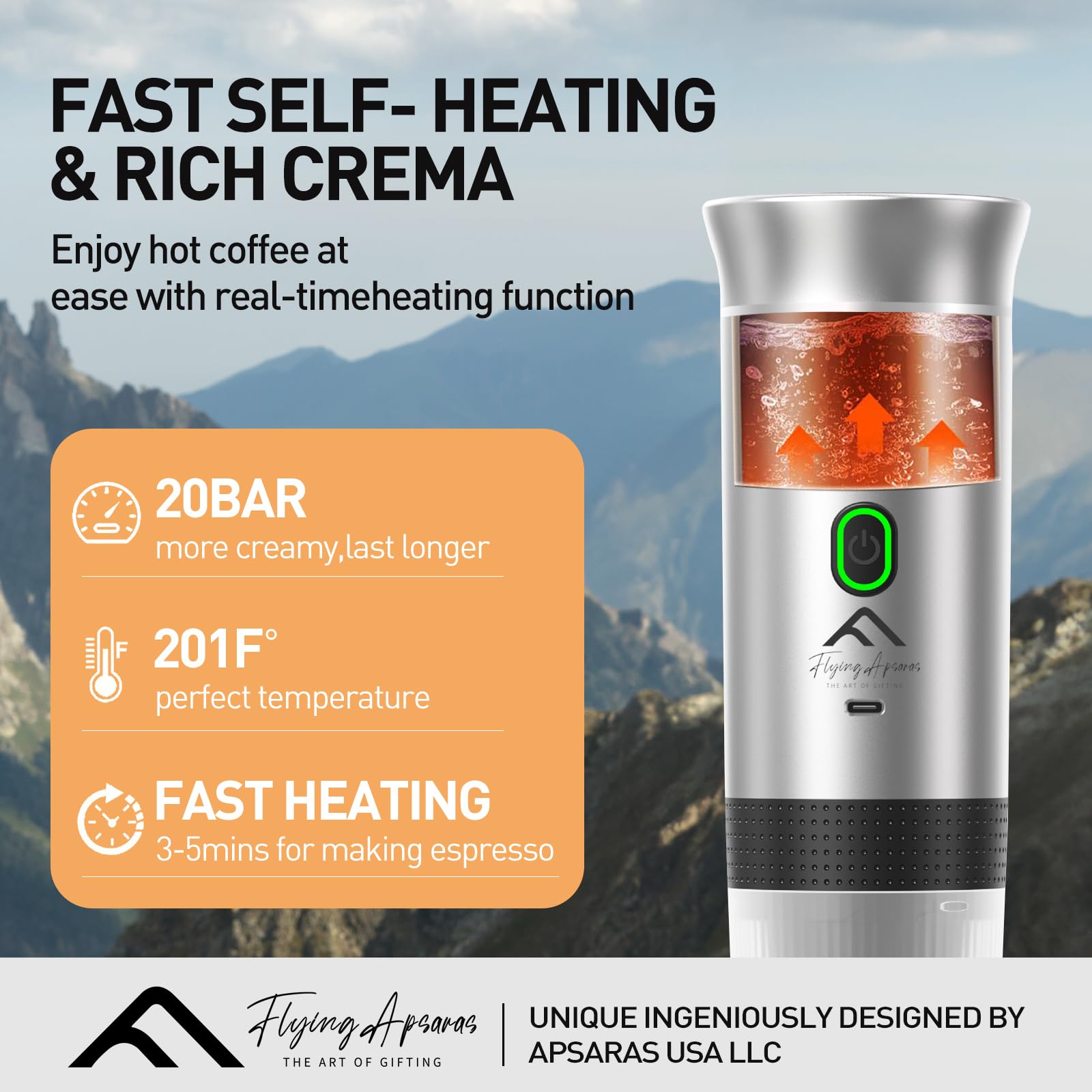 APSARAS USA 3-in-1 Portable Espresso Maker Gallery Image