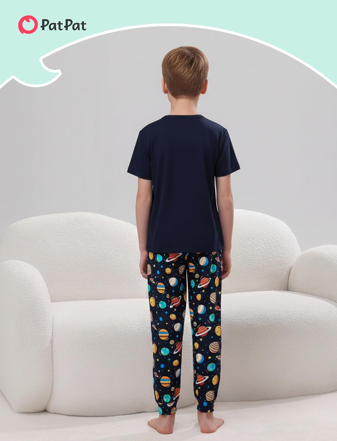 PATPAT Boys Pajamas Sets Short Sleeve Tops and Pants PJs Funny Graphic Soft 2 Piece Sleepwear Kids Cozy Lounge Wear - Image 4