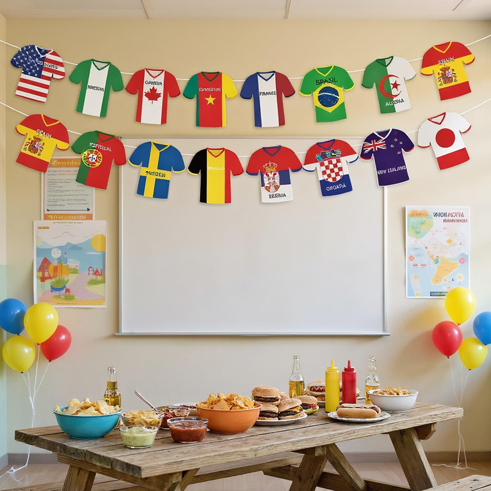 2026 Flags Of the World Series Banner for Soccer World Cup Bunting 48 National Team Jersey Banner Decoration for Party Bar - Image 5