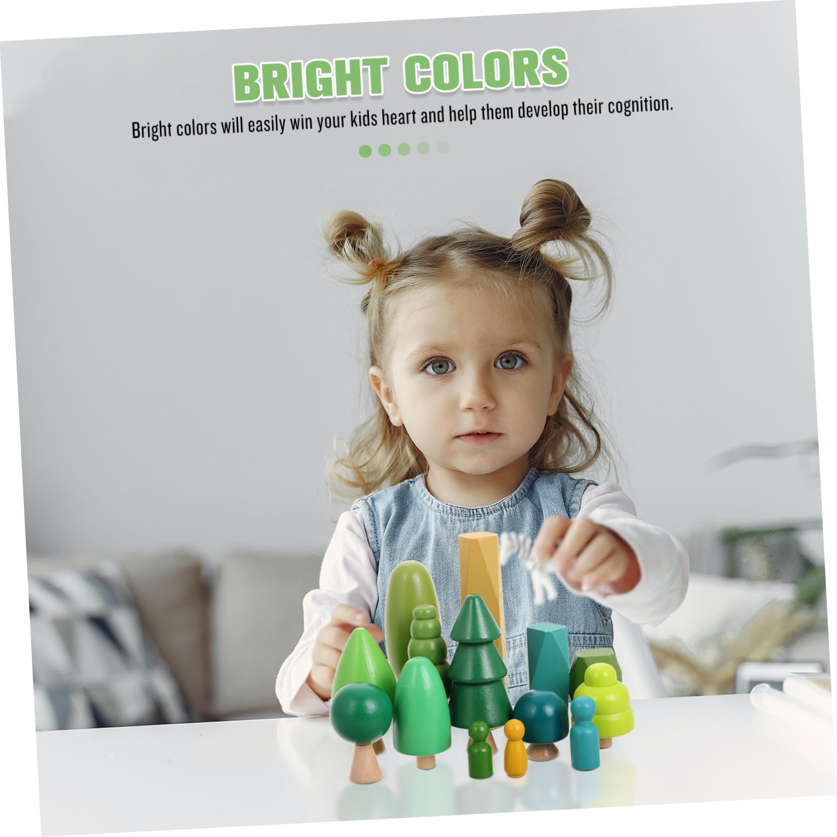 WOONEKY Mini Holzbaum Für Junge Mädchen Robustes Pädagogisches Spielzeug Hand-Augen-koordination Und Greiffähigkeit Für Vorschulkinder Und Kreative Spielzeit