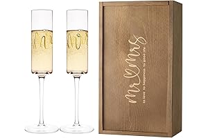 Wedding Champagne Flutes for Mr. and Mrs.