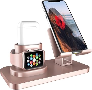 Fingic 3 in 1 Charging Stand for iWatch Series 6/5/4/3/2,Universal Desktop