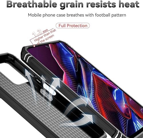 Miniatura 7 de Funda para Redmi Note 12 Pro, Poco X5 Pro 22101320G Funda con protector de pantalla de vidrio templado y cubierta de cámara deslizante, soporte de