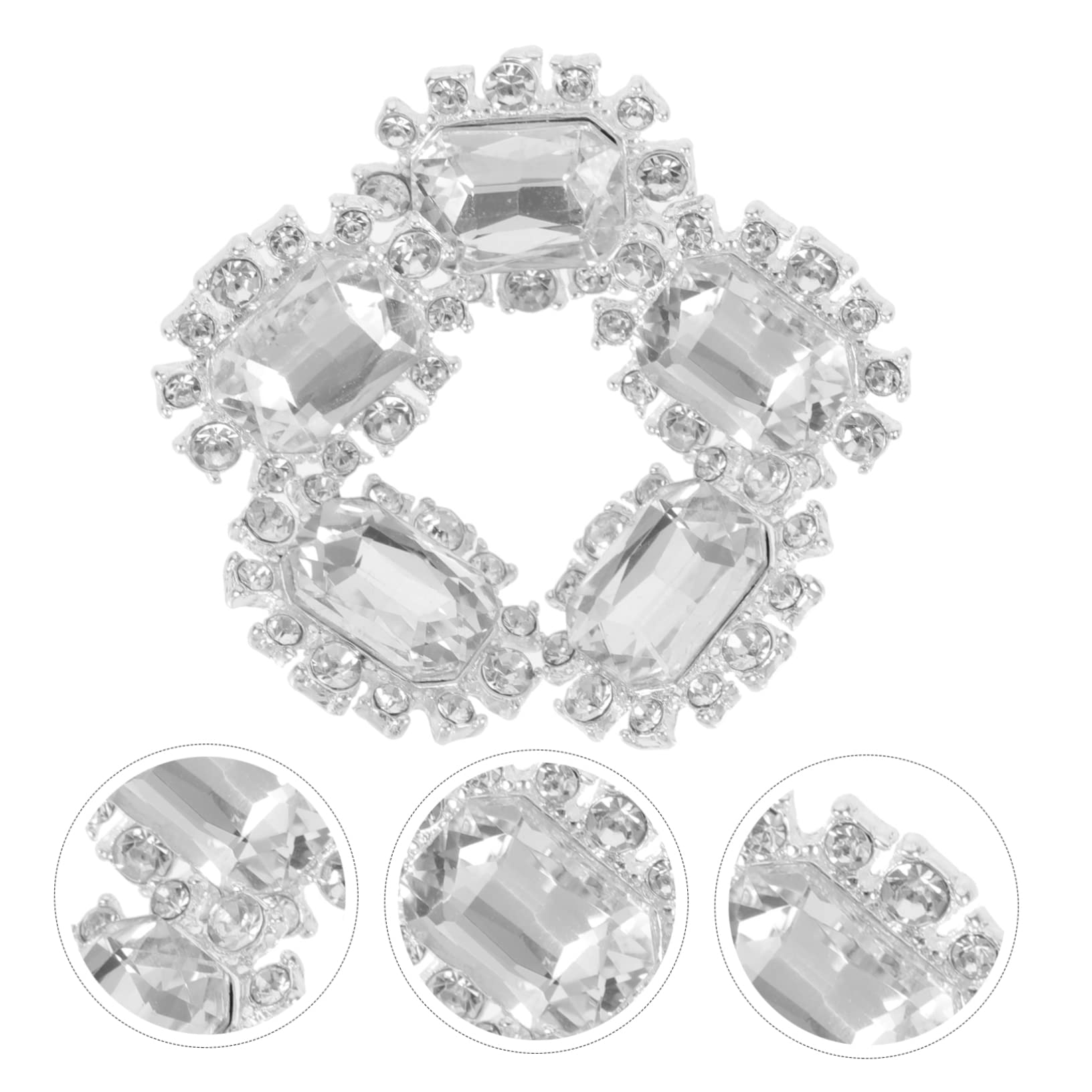 Housoutil 5 Sätze Zinc Alloy Crystal Decorative Buttons Strapazierfähige Nähknöpfe Für Diy Kleidung Für Damenoberbekleidung Und Handarbeit 5 Stücke * 5