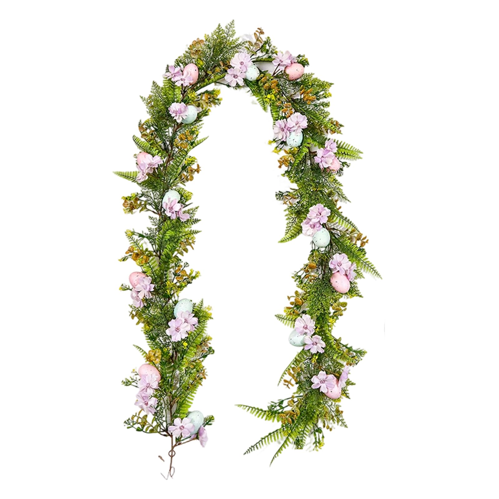 Tsophreniq Artificial Easter Vine with Colorful Eggs Flexible Hanging Decor for Home Parties Holiday Party Decorations
