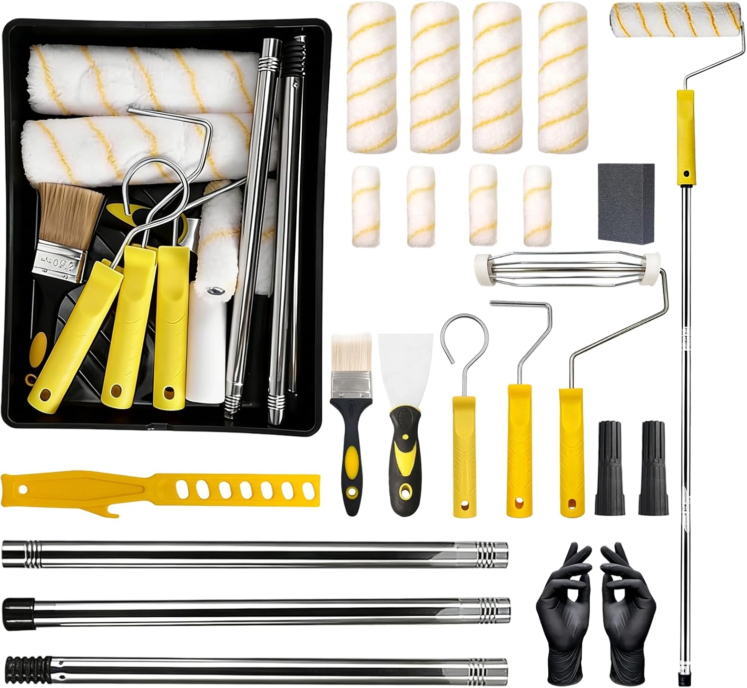 Kit profesional de rodillos Eidoct 18 piezas con poste