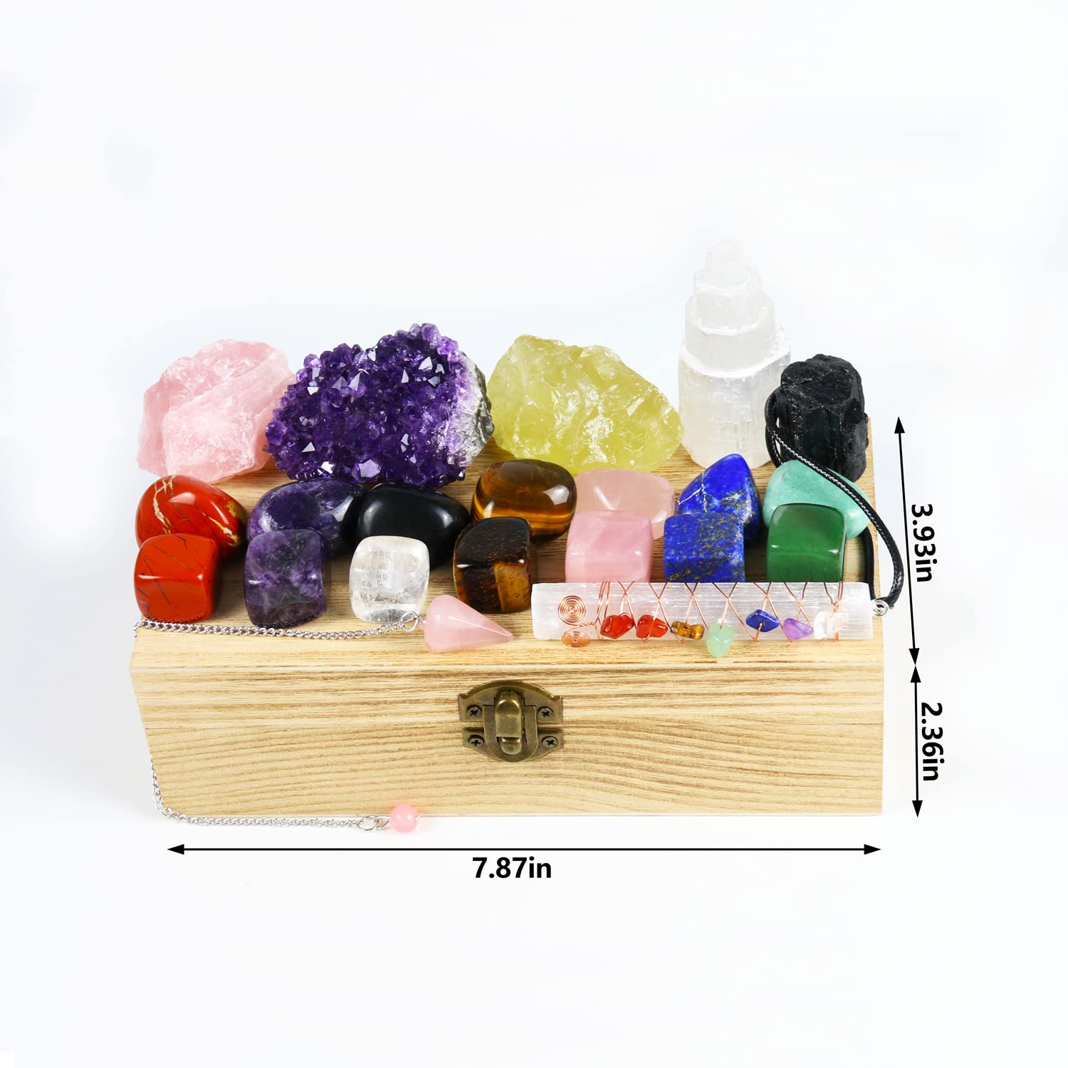 Amazon.com: Nvzi Healing Crystals and Stones Kit in Box, Chakra