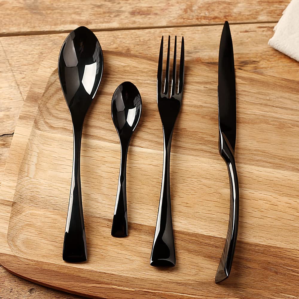 Besteck Set, Besteckset 6 Personen.Luxus-Besteck-Sets, Spiegelpoliertes Besteckset，Spülmaschinenfest, Elegantes Tafelbesteck für Home/Wichtige Abendessen (6 Satz mit 24 Stück) TZ-22