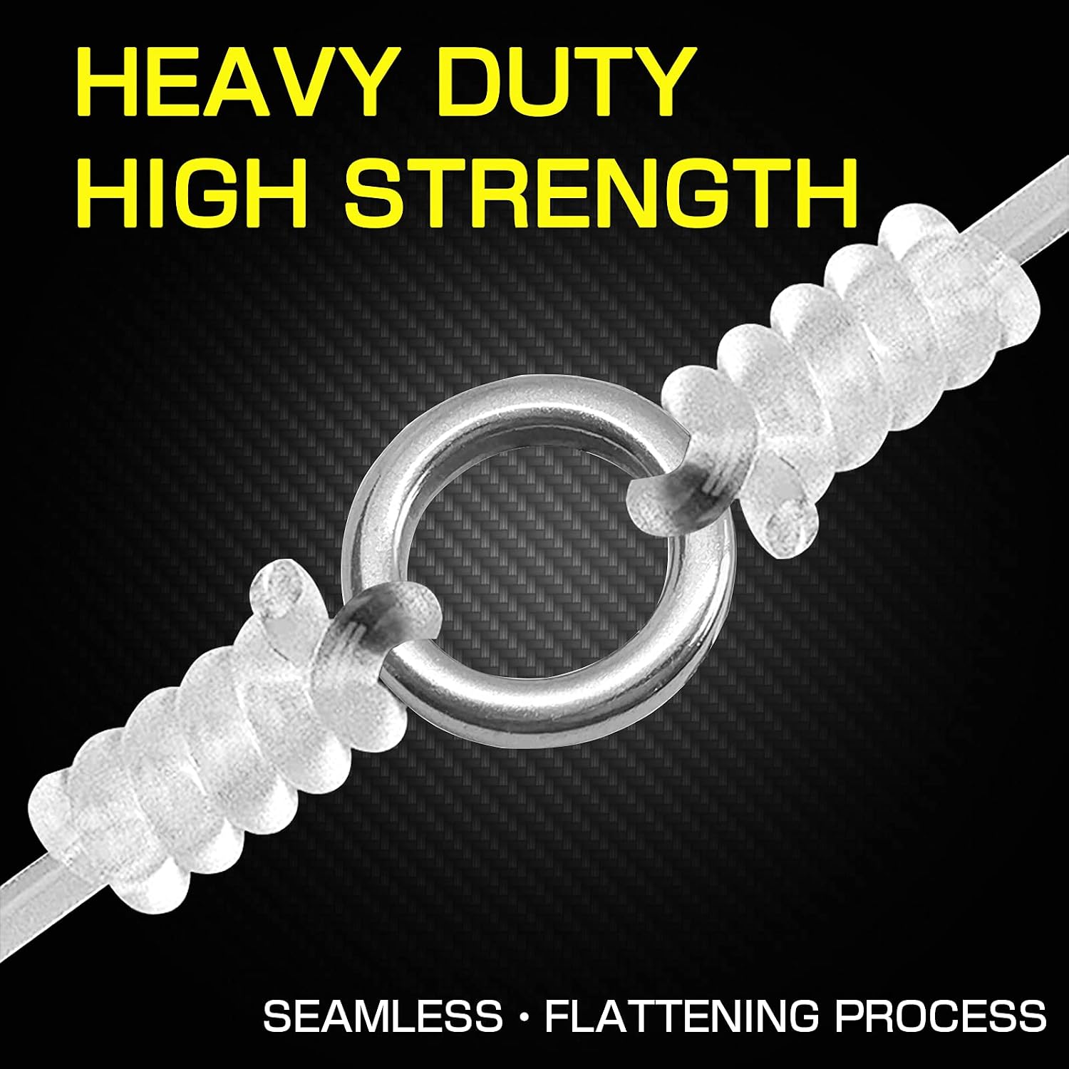 High Strength Solid Ring Fishing Lure Connector Fishing Rings Kit Line Saltwater Solid Ring Fishing Freshwater Loop
