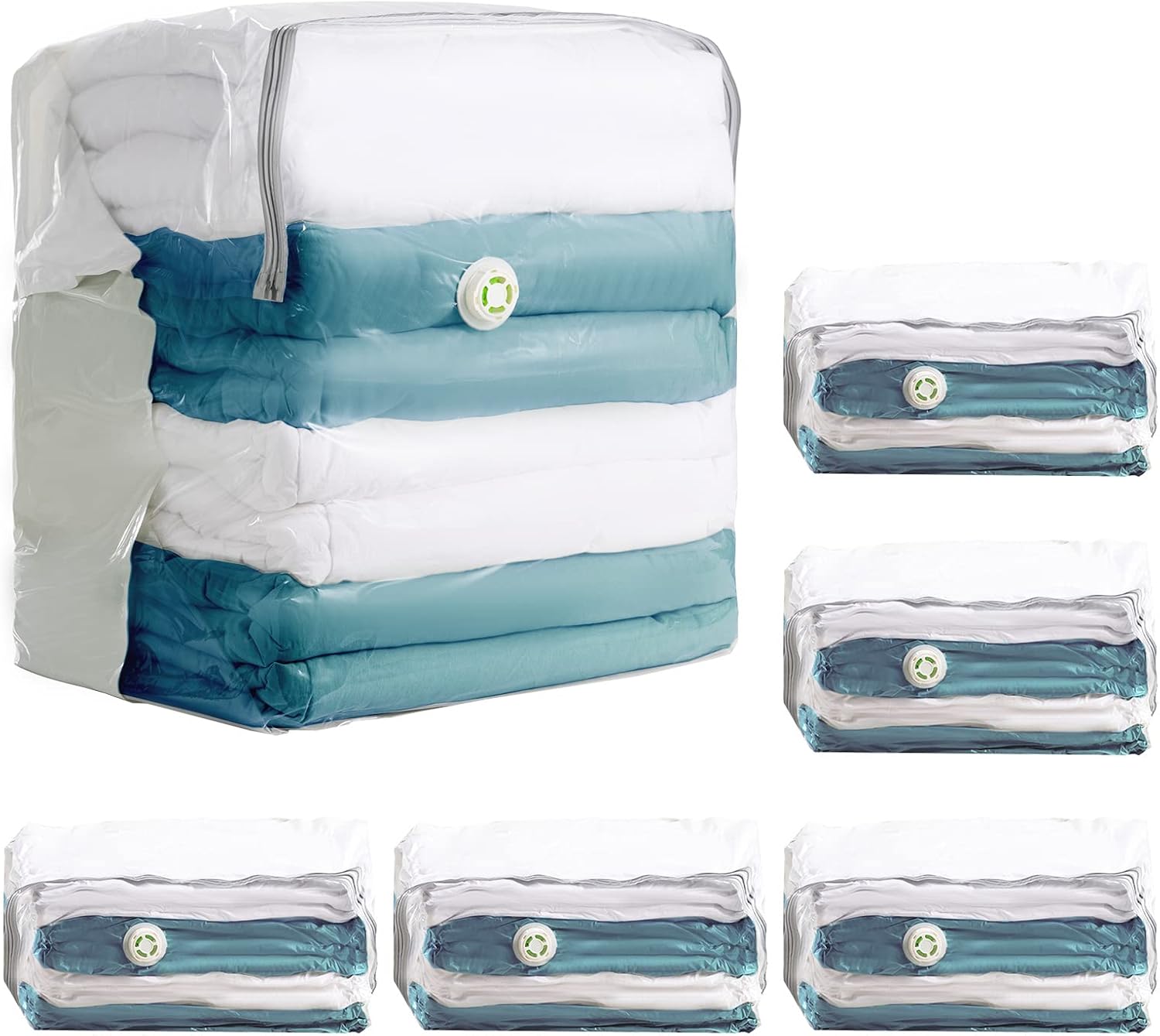 LEVERLOC 6 Pack Vacuum Storage Bags (6 Extra Large Cream) Thumbnail