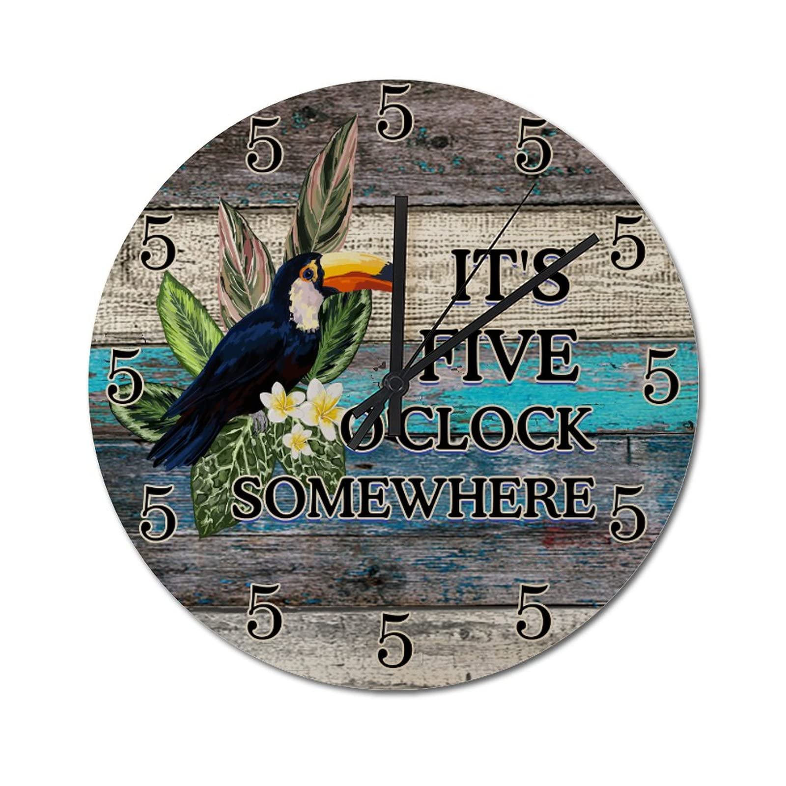 Horloge It's Five O'Clock Somewhere décoration murale pour votre cuisine ou salle de bain