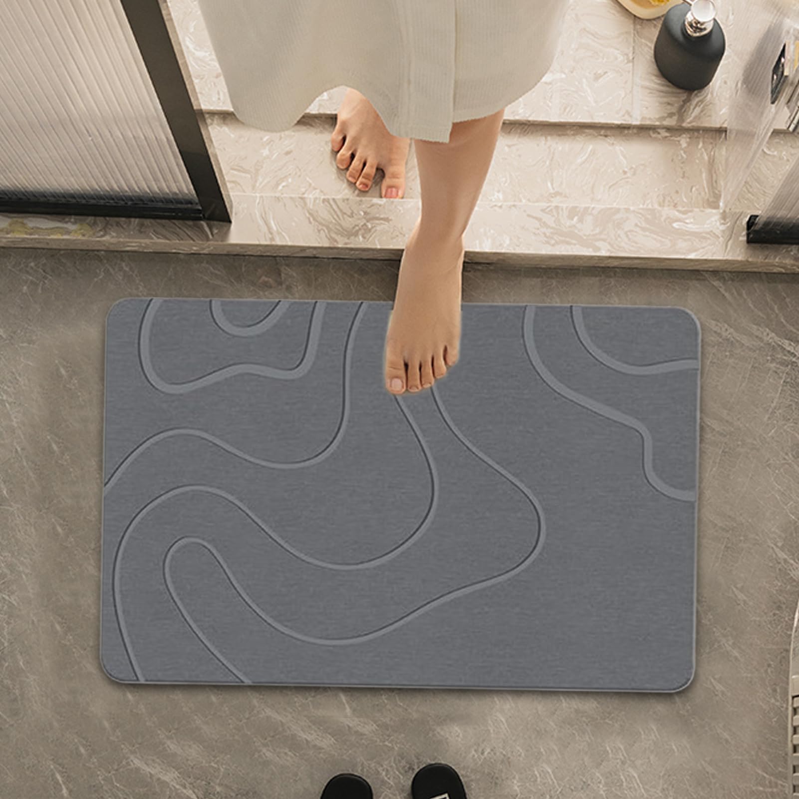 Tapis De Salle De Bain Antidérapant Tapis Antidérapant En Terre De Diatomée