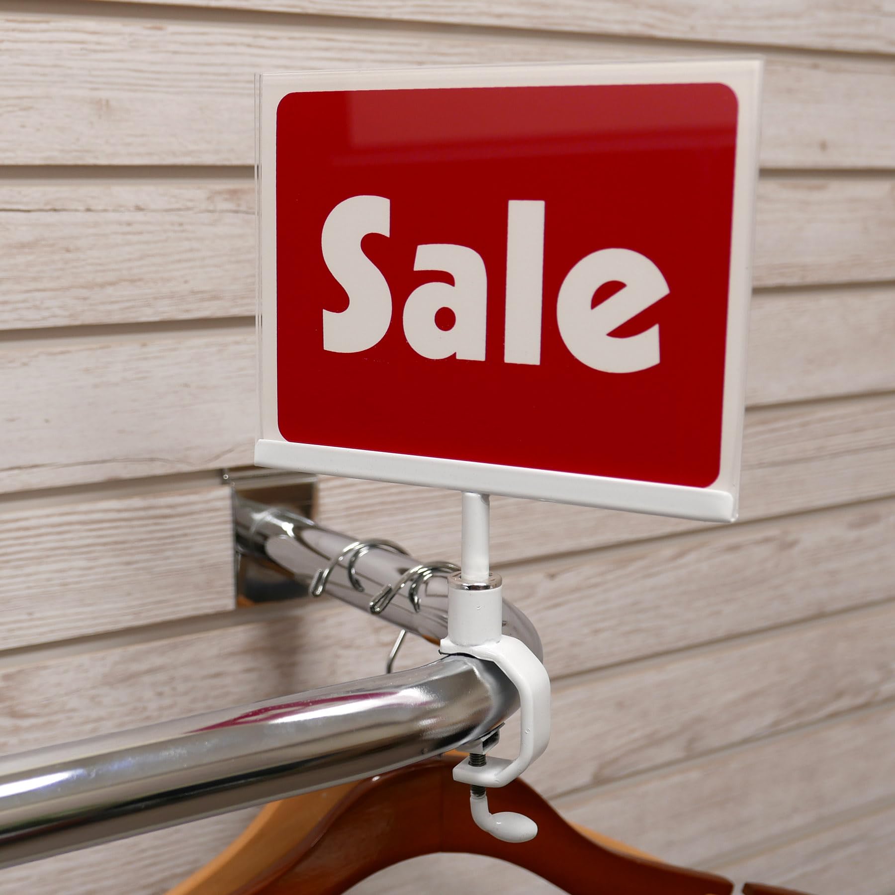 STORE FIXTURES DIRECT White Universal Clamp On 5.5