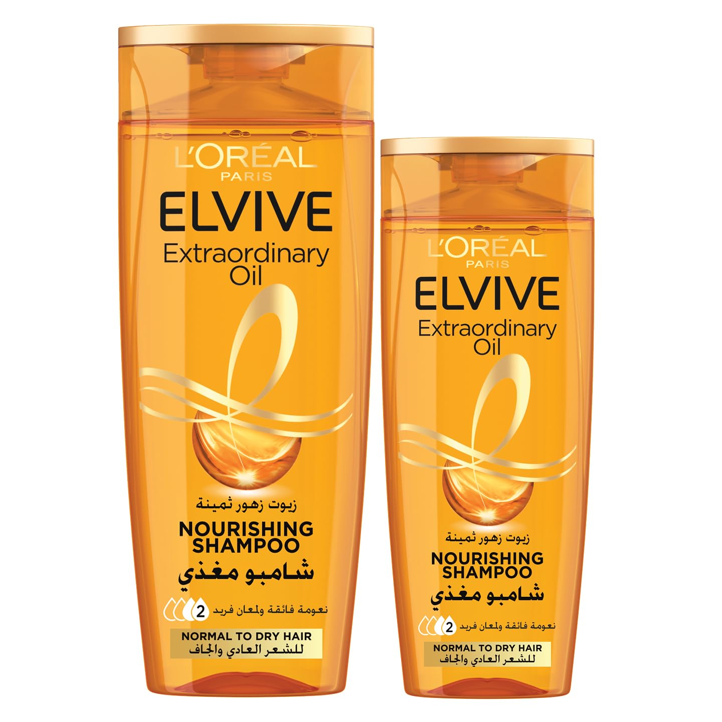 L’Oréal Paris Elvive Extraordinary Oil Shampoo 600ml + Shampoo 400ml For Normal to Dry Hair