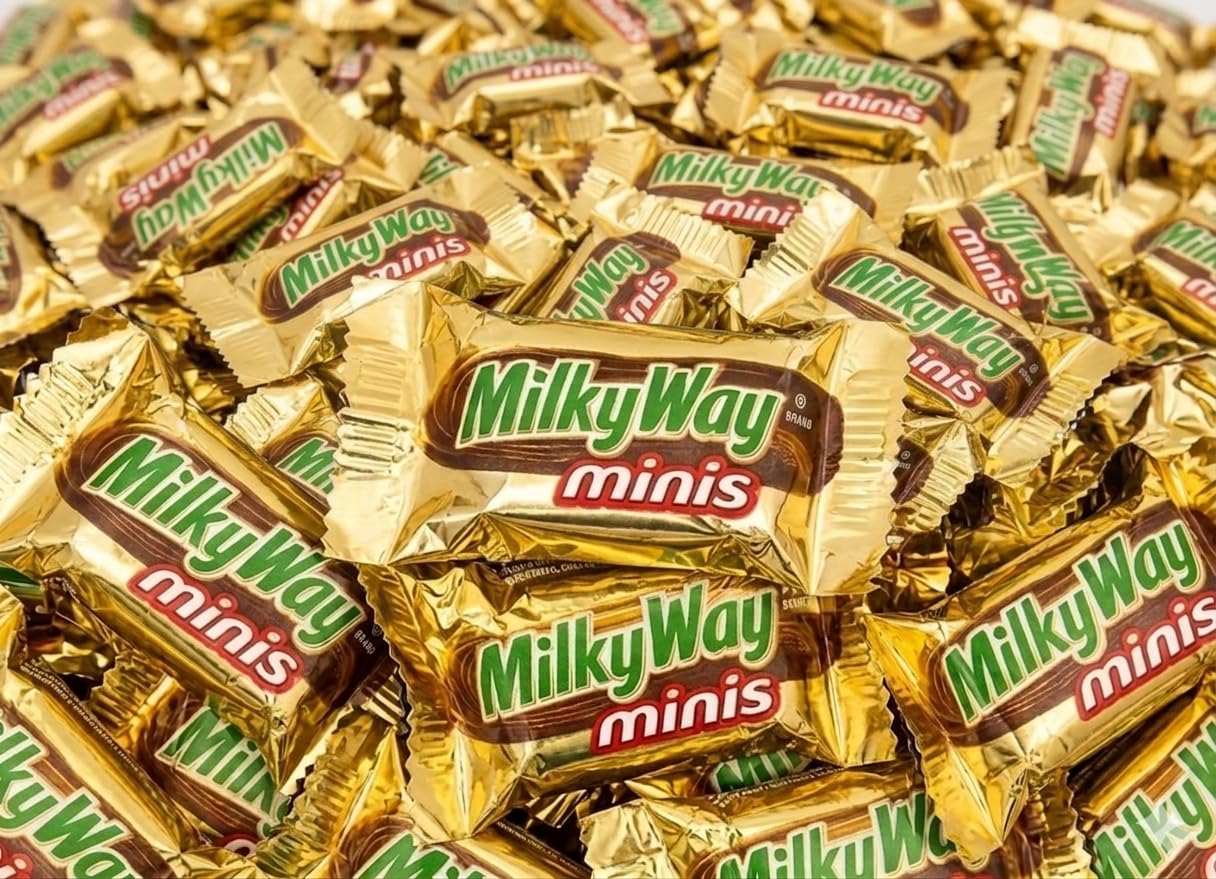 MiIky Way Chocolate Candy with Caramel & Nougat – 2LB Bulk Bag – Individually Wrapped Mini Bars