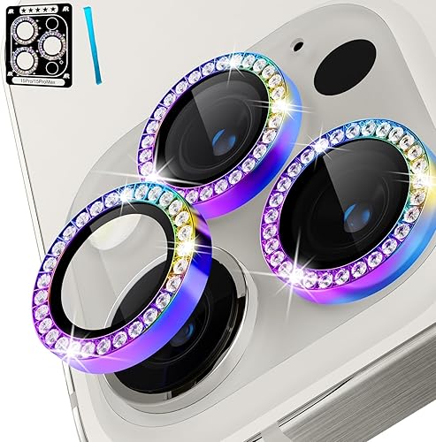 3+1 para iPhone 15 Pro  15 Pro Max, protector de lente de cámara de vidrio templado Ultra-HD, compatible con fundas Anillo protector de pantalla de