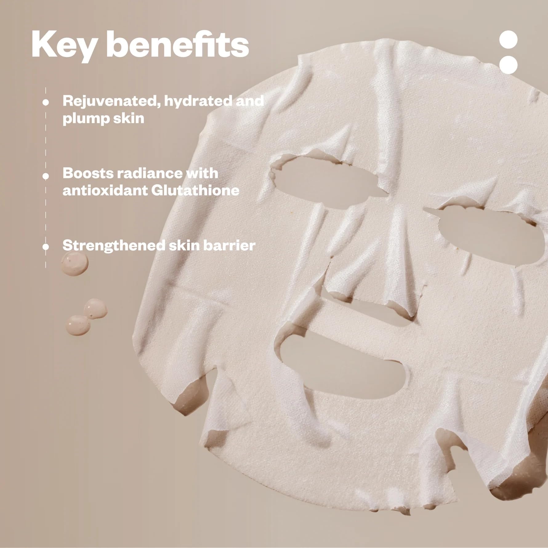 Justhuman Peace Mask, Made in Korea, Neurocosmetic Restorative Sheet Mask for Calming, Hydrating & Brightening Skin | Glutathione + Niacinamide + Centella | Vegan & Cruelty-Free | Pack of 8