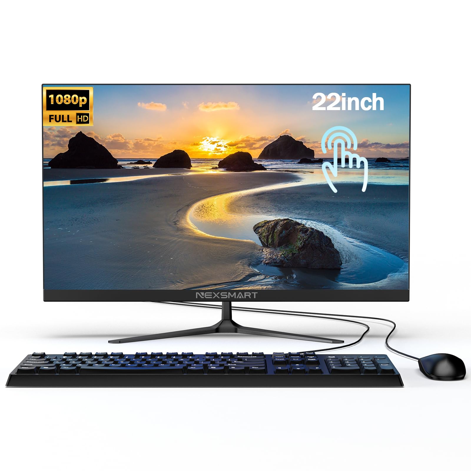 27" All-in-One Desktop Computer - N5095 Quad-Core, 16GB RAM, 512GB SSD, IPS HD Display, With Keyboard & Mouse
