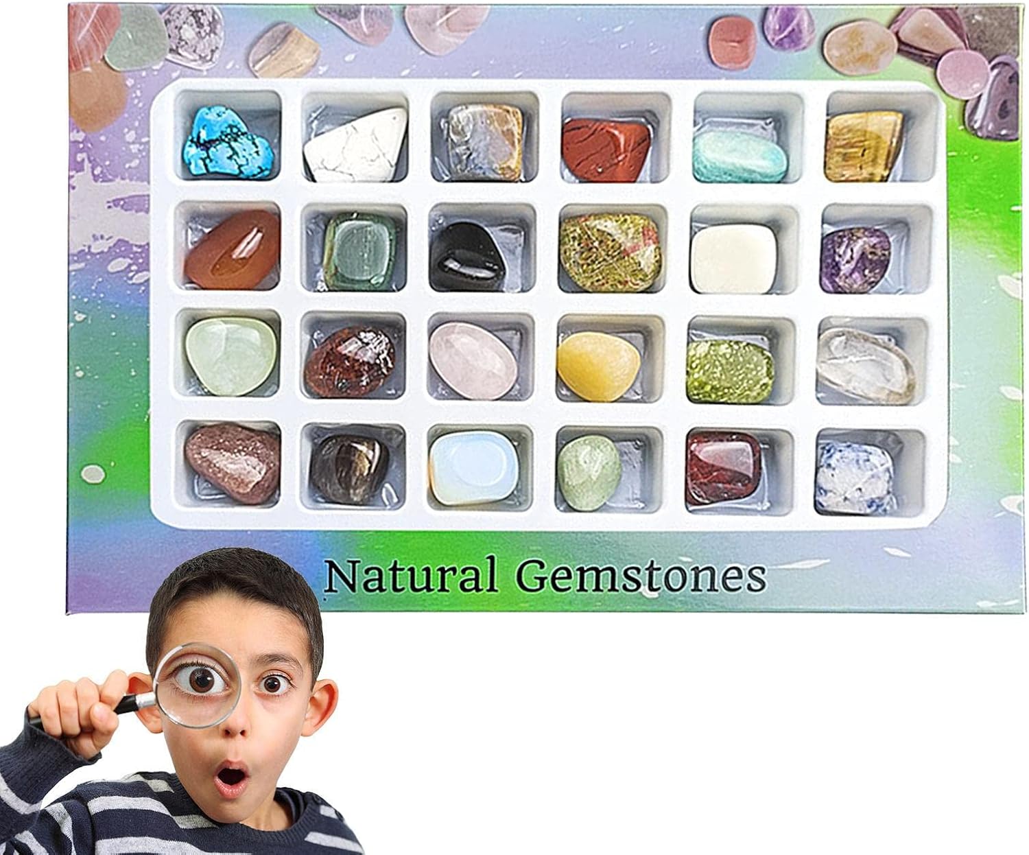 Jimtuze Kit Roche et minéral Roches Pierres Précieuses Cristaux