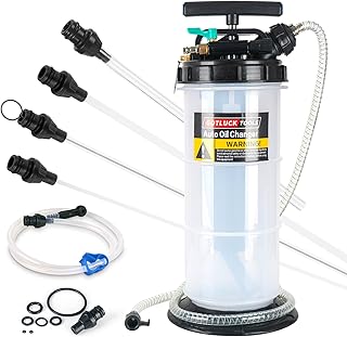 5,3L Manual y Neumática Bomba Succión de Aceite,Bomba Extractora de Aceite Líquido con 6 Mangueras,Bomba de Cambio de Aceite para Aceite de Motor Aceite de transmisión Líquido de Frenos