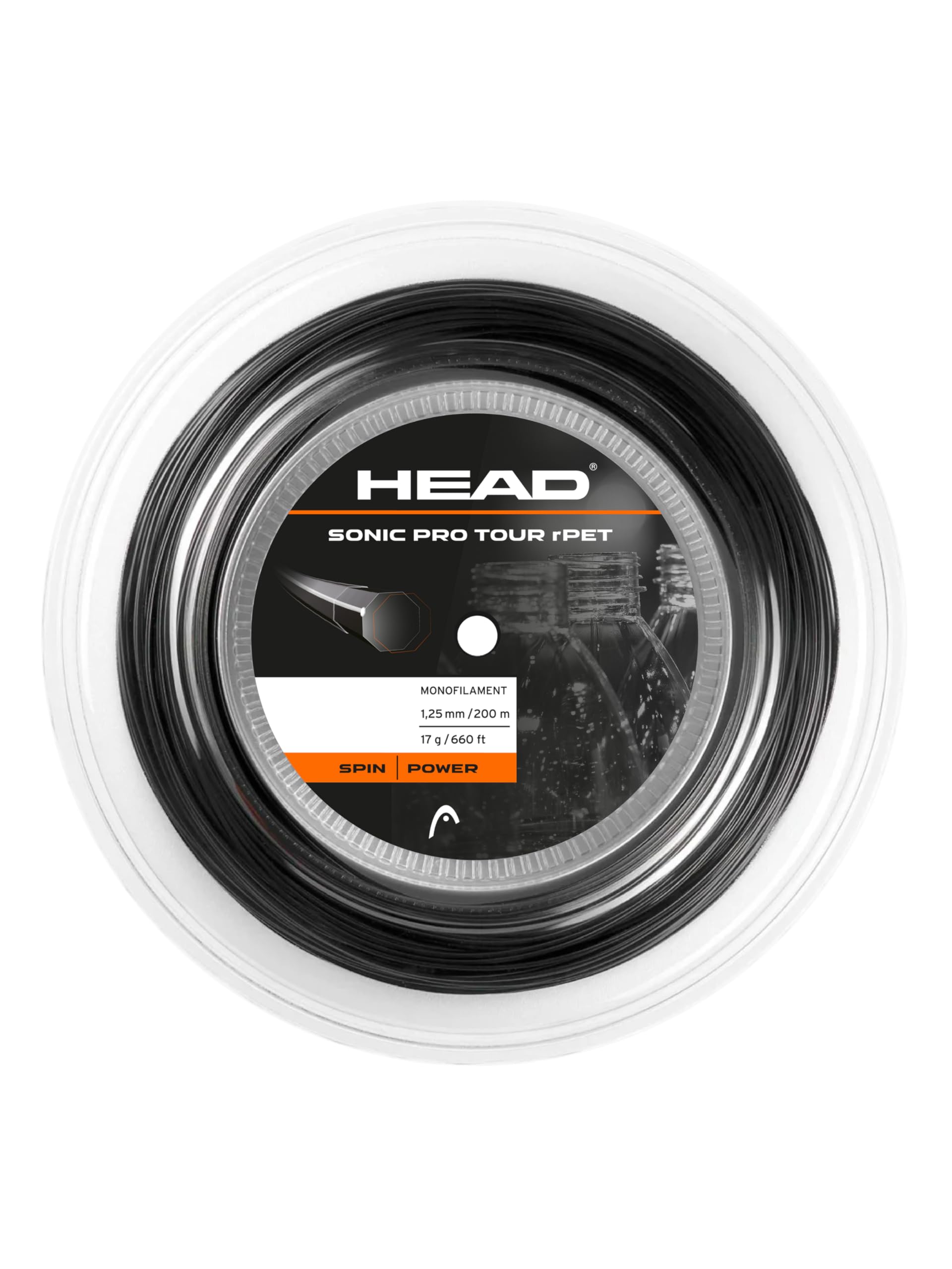 HEAD Sonic Pro Tour Tennis String Reel (Black, 200m / 660ft) – Premium Co-Polyester Monofilament 16 Gauge (1.30mm) Racket String with 8-Sided Spin Construction & Enhanced Arm Comfort-image-22