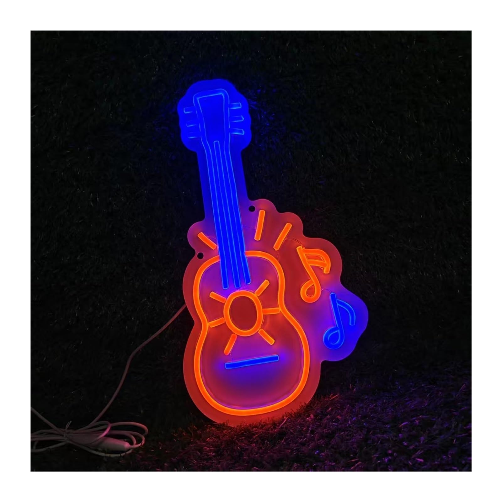 Luci al Neon Da Parete Insegna Al Neon Con Musica Per Chitarra, Decorazione Da Parete Per Studio Di Registrazione, Studio Musicale, Bar, Ristorante, Negozio, Lampade Decorative 40cm