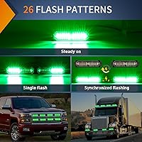 Vista 3 de Nilight - Juego de 8 luces estroboscópicas LED de 12 luces de 12V/24V - Luces de emergencia para montaje en superficie, ultradelgadas, con función