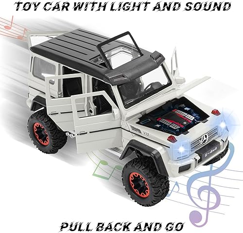 Miniatura 2 de Mercedes - Coche de juguete grande 122 de metal fundido a presión para niños de 3 años en adelante blanco